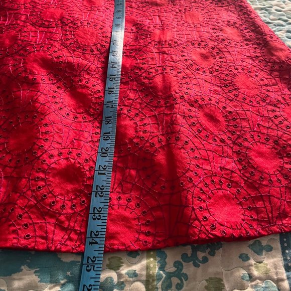 NWOT French Connection Linen-look Skirt with Embroidered Detail - Picture 8 of 8